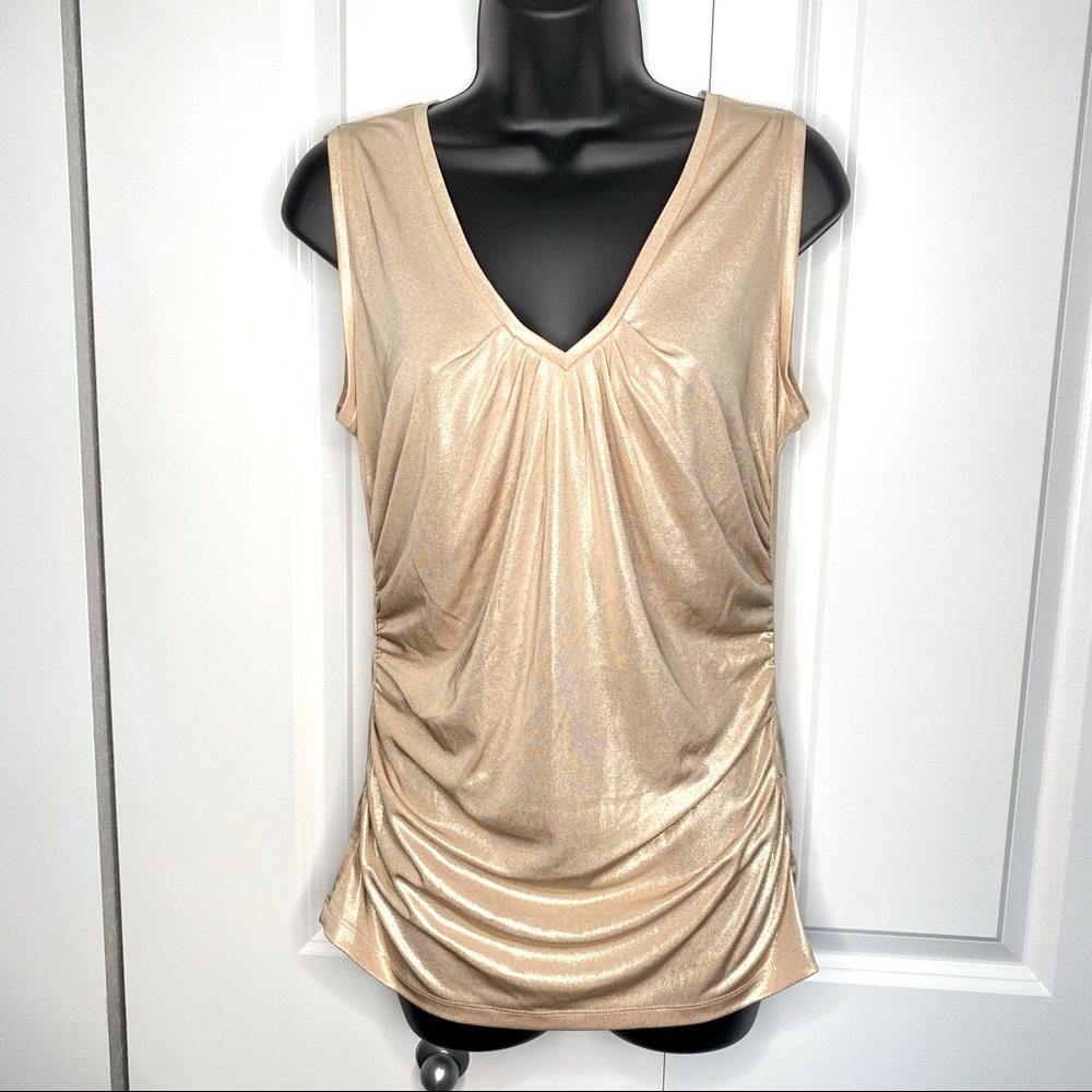 NY&Co gold shimmer top Size M